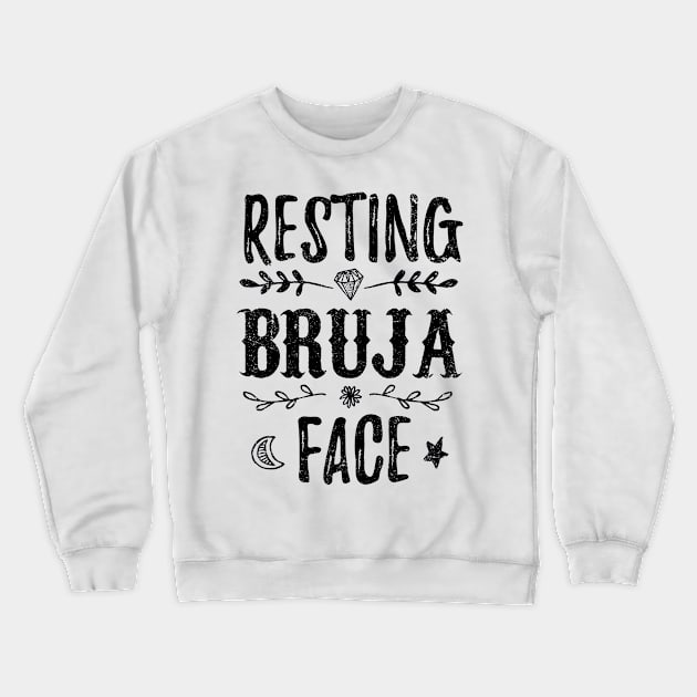 Resting Bruja Face Crewneck Sweatshirt by verde